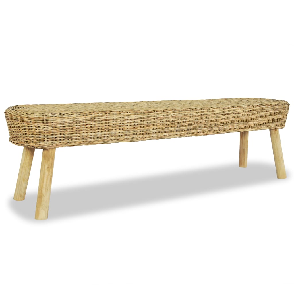 vidaXL Hall Bench 160x35x45 cm Natural Rattan