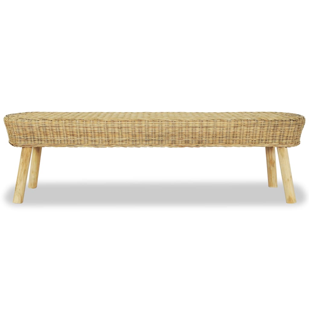 vidaXL Hall Bench 160x35x45 cm Natural Rattan