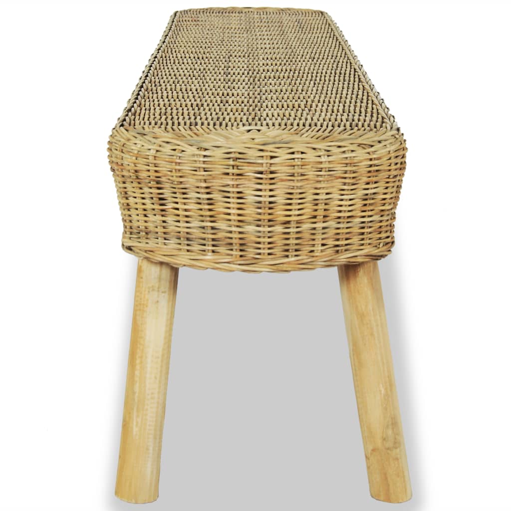 vidaXL Hall Bench 160x35x45 cm Natural Rattan