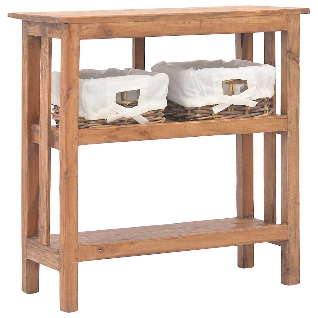 244489 vidaXL Console Table Solid Mahogany Wood 69x28x70 cm