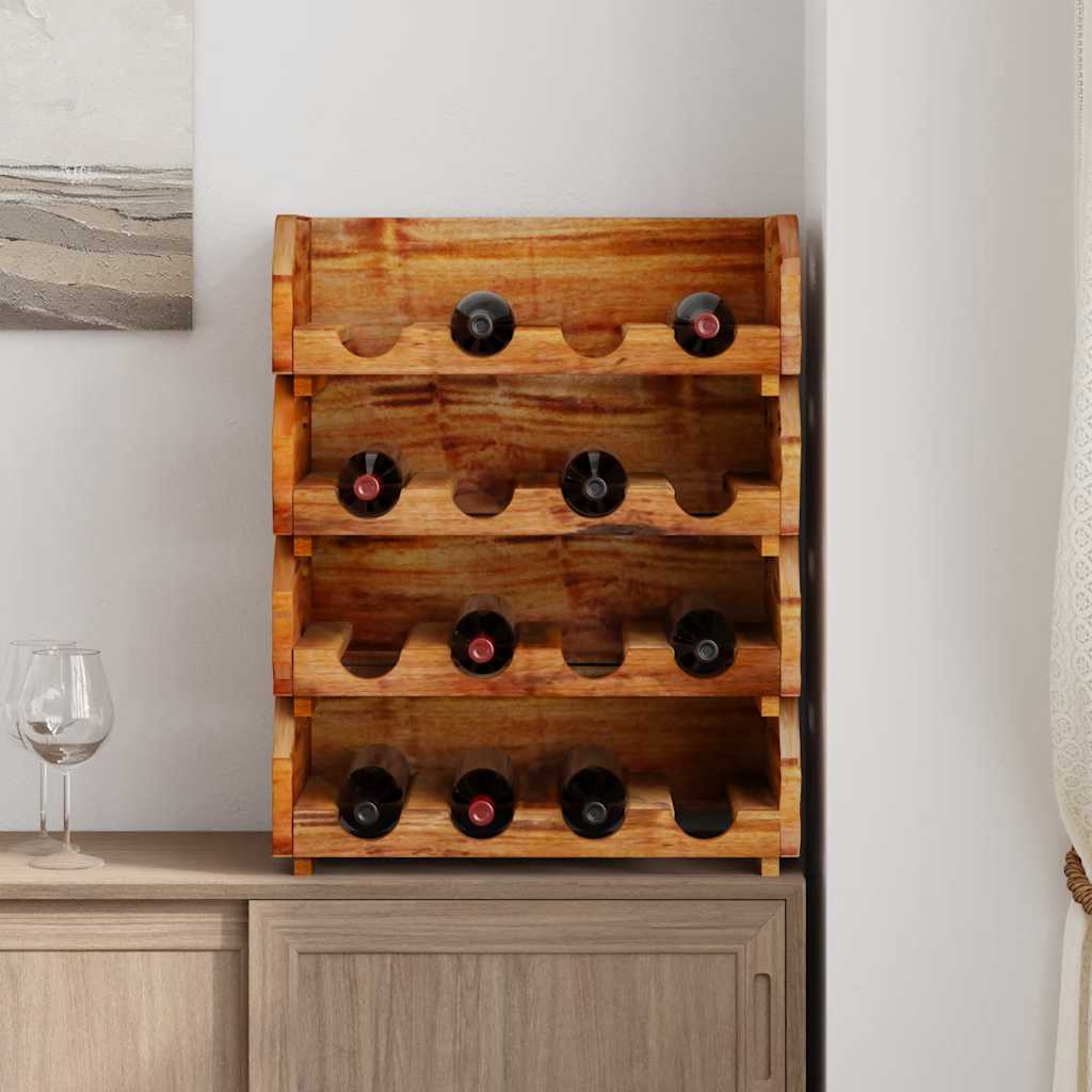 vidaXL Wine Racks 4 pcs for 16 Bottles Solid Mahogany Wood