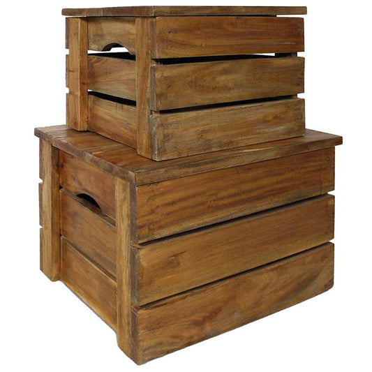 Storage Crate | Natural Mahogany | Solid mahogany wood