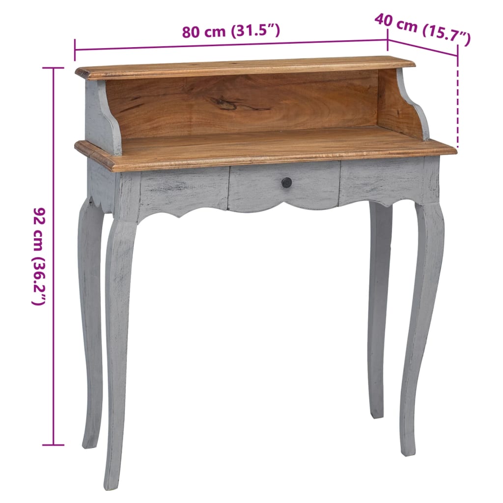 Writing Desk Solid Reclaimed Wood 80x40x92 cm