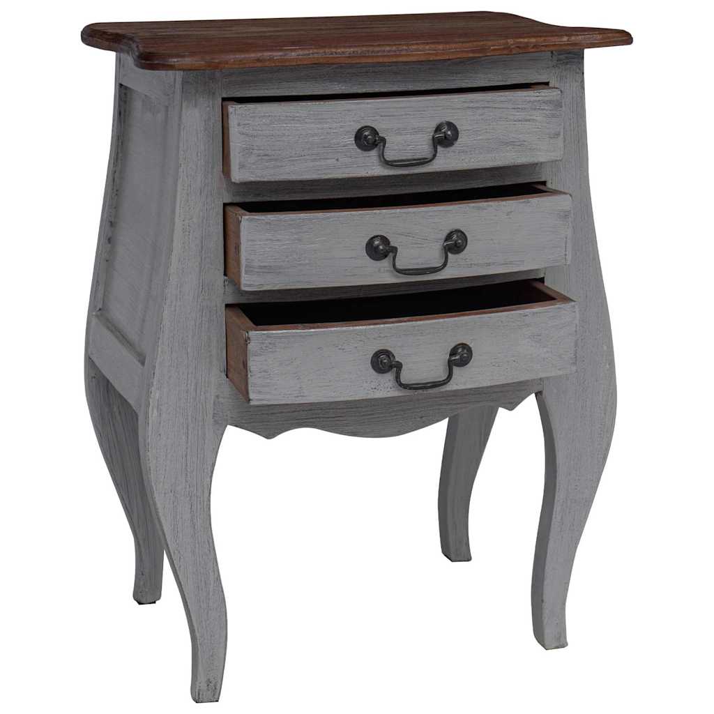 244504 vidaXL Bedside Cabinet Solid Mahogany Wood 48x35x64 cm