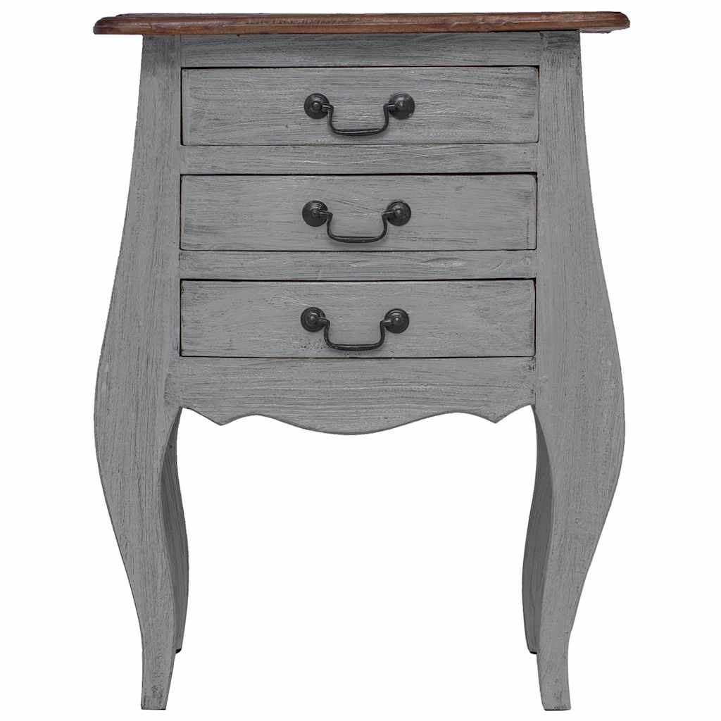 244504 vidaXL Bedside Cabinet Solid Mahogany Wood 48x35x64 cm