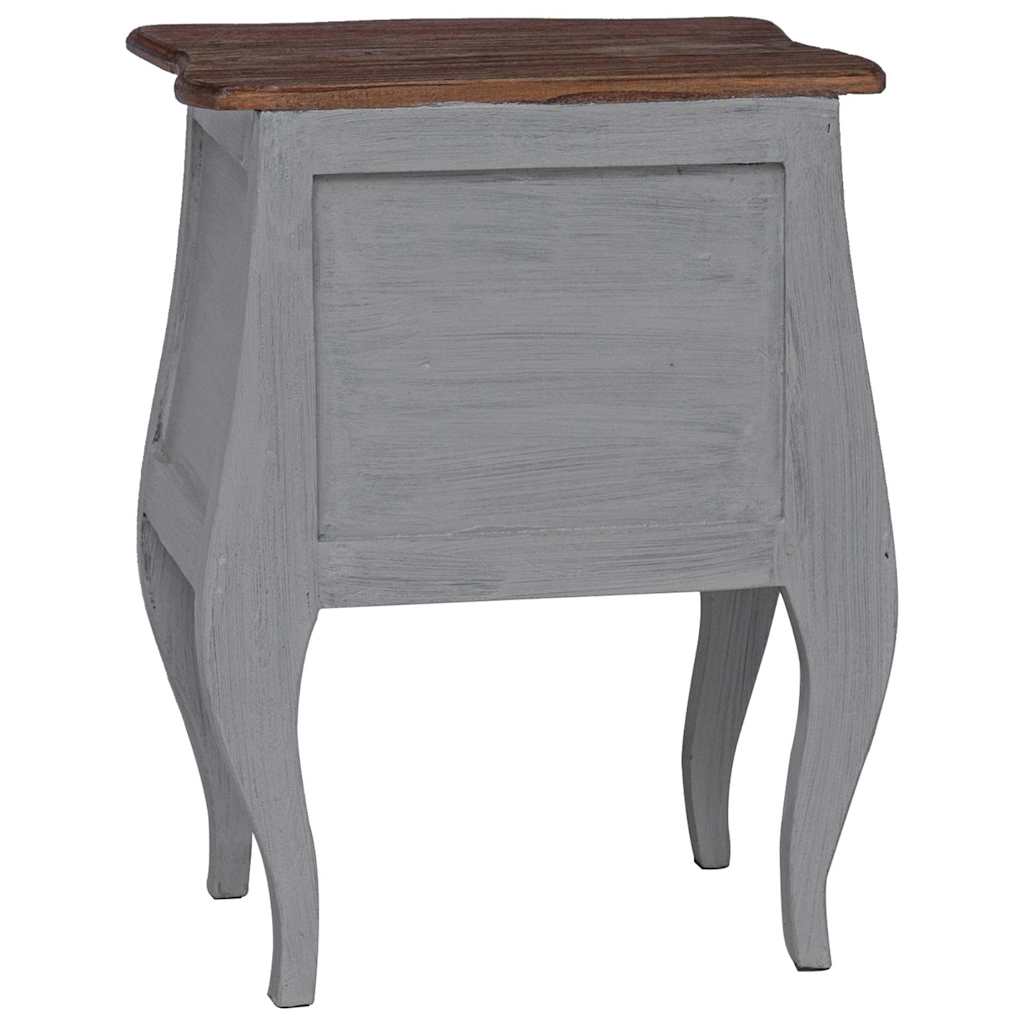 244504 vidaXL Bedside Cabinet Solid Mahogany Wood 48x35x64 cm