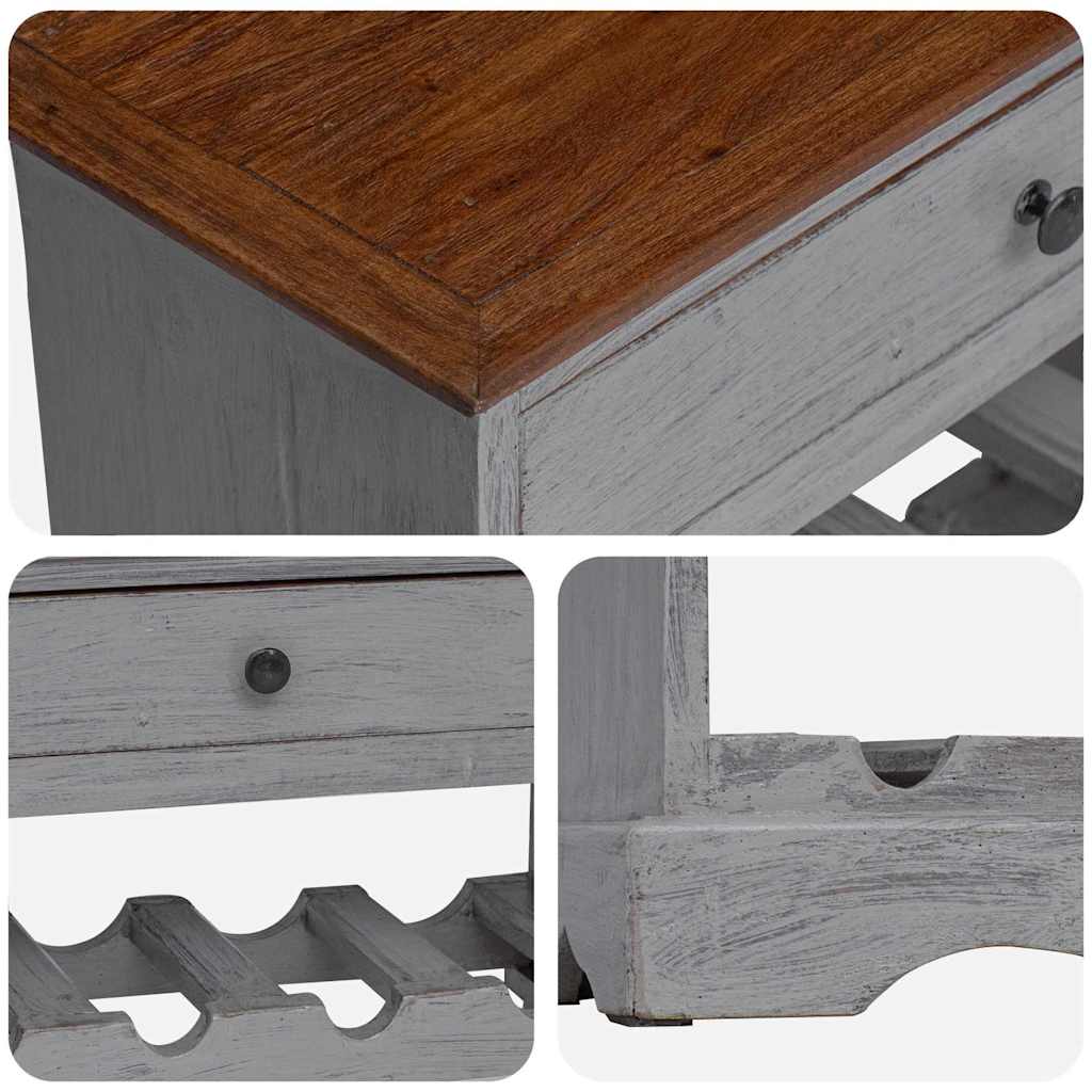 244507 vidaXL Wine Rack Solid Mahogany Wood 55x23x85 cm