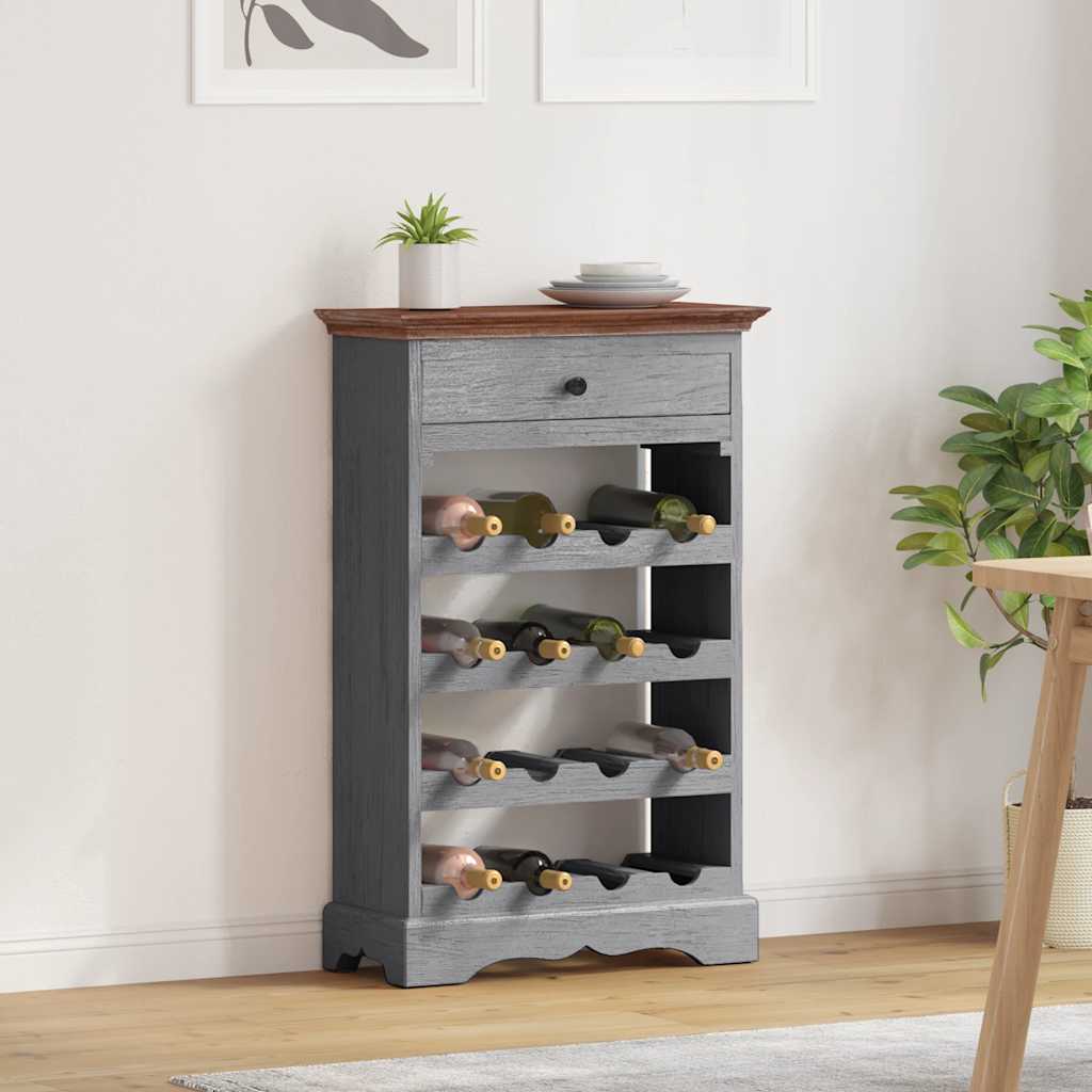 244507 vidaXL Wine Rack Solid Mahogany Wood 55x23x85 cm