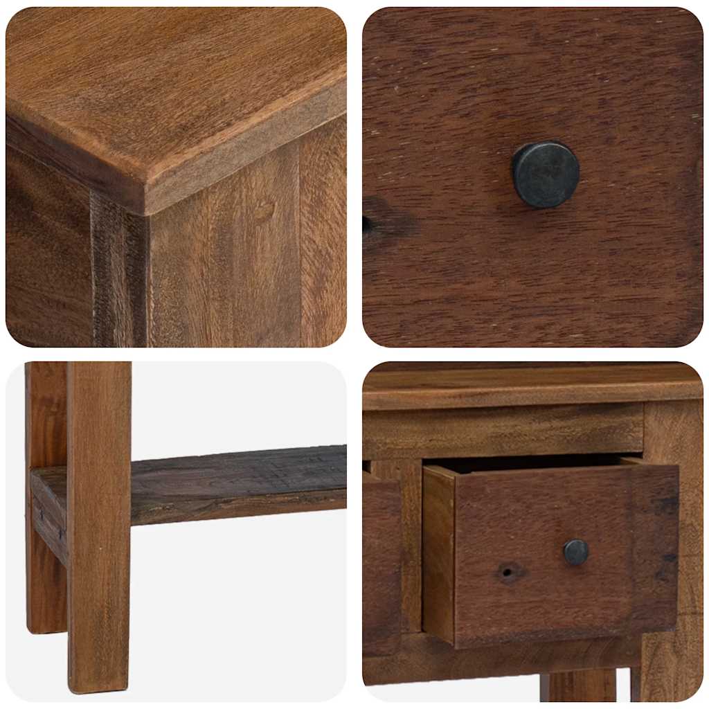 244509 vidaXL Console Table Mixed Recycled Wood 80x35x80 cm