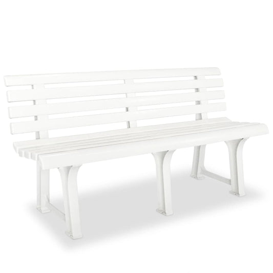 vidaXL Garden Bench 145.5 cm Plastic White