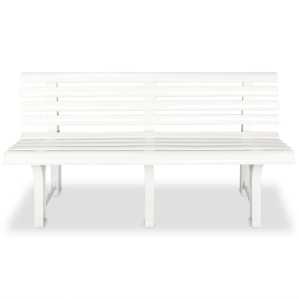 vidaXL Garden Bench 145.5 cm Plastic White