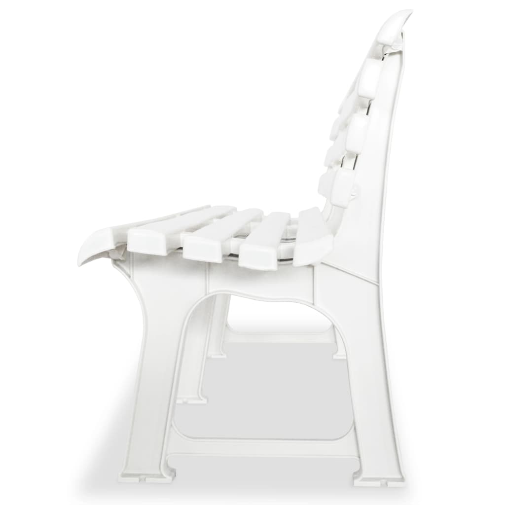 vidaXL Garden Bench 145.5 cm Plastic White