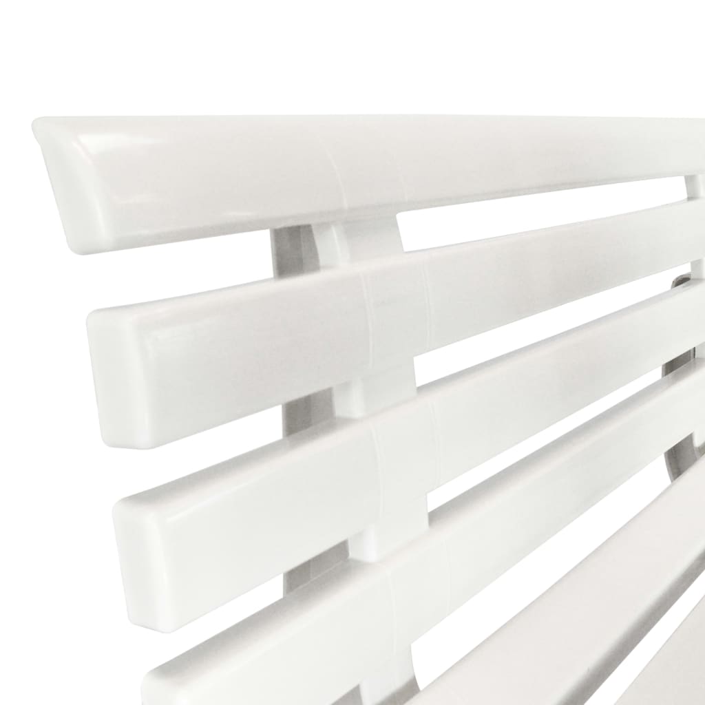 vidaXL Garden Bench 145.5 cm Plastic White