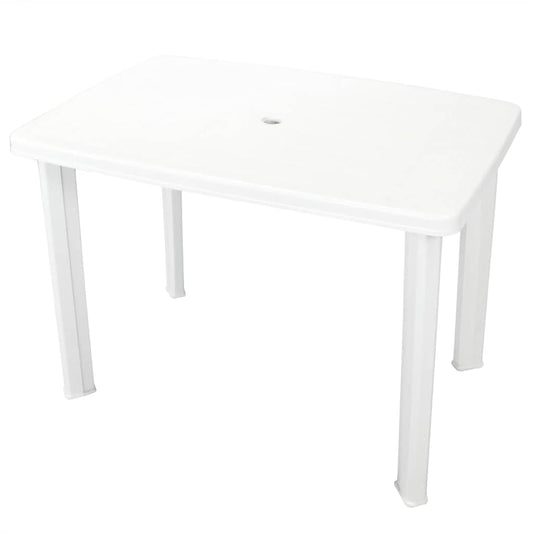 43592 vidaXL Garden Table White 101x68x72 cm Plastic