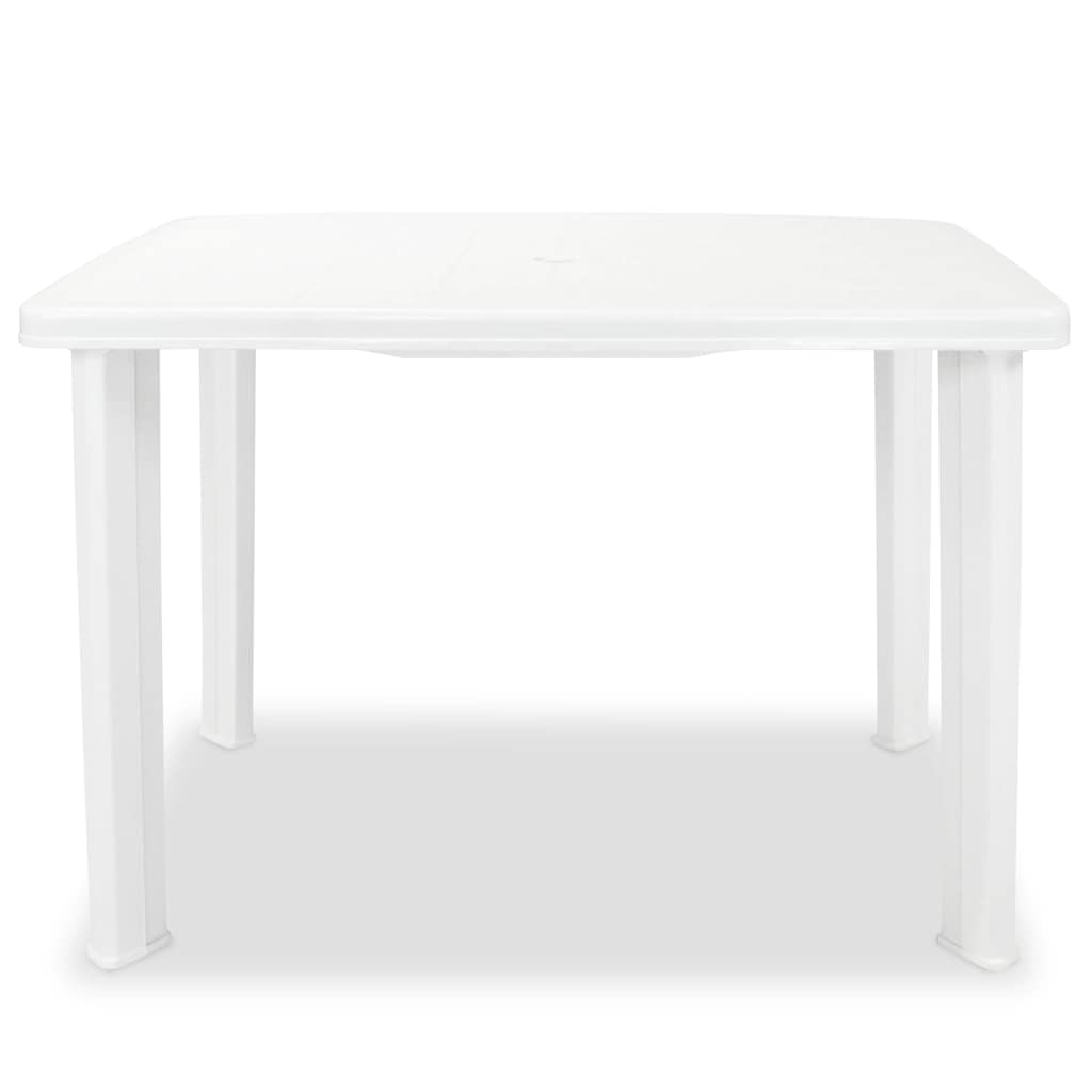 43592 vidaXL Garden Table White 101x68x72 cm Plastic