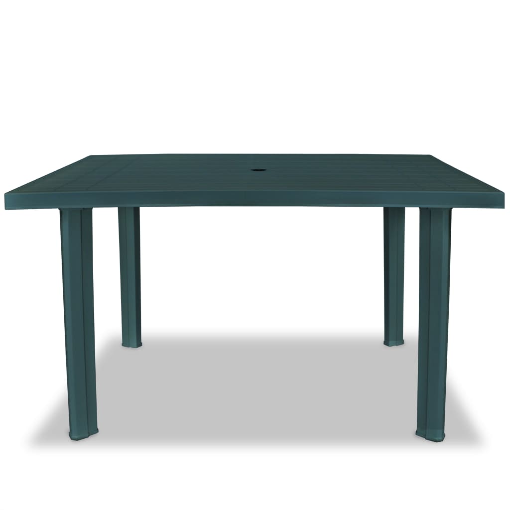 vidaXL Garden Table Green 126x76x72 cm Plastic