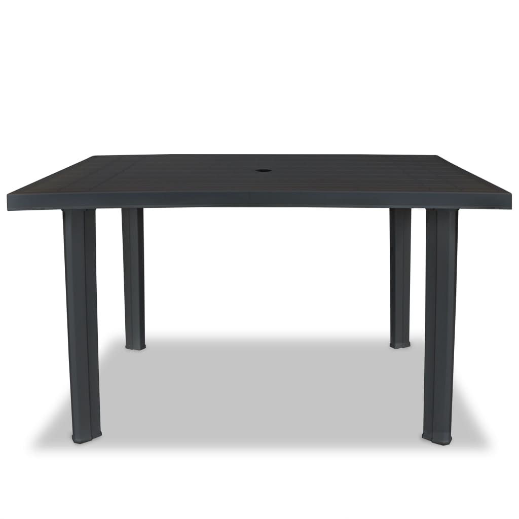 vidaXL Garden Table Anthracite 126x76x72 cm Plastic