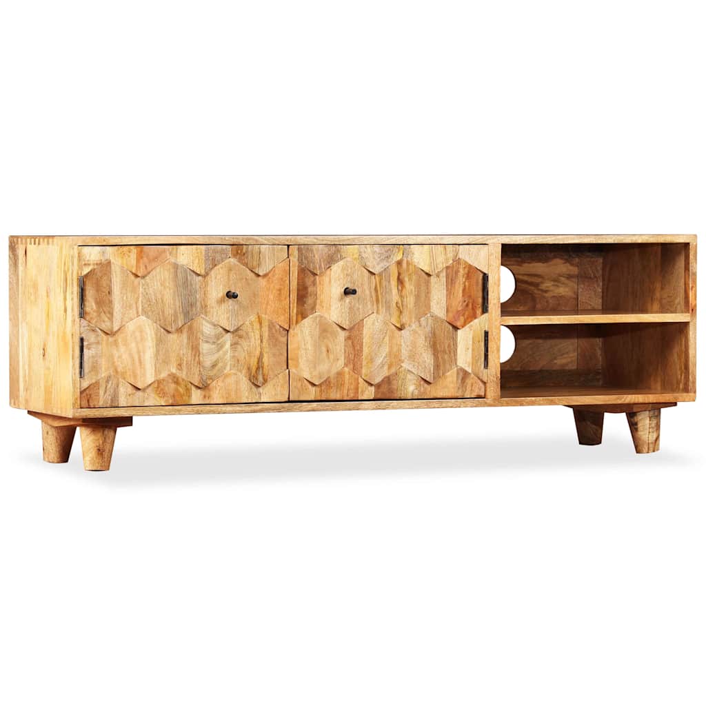 TV Cabinet | Natural Mango Wood | Solid Mango Wood | 118 x 35 x 40 cm