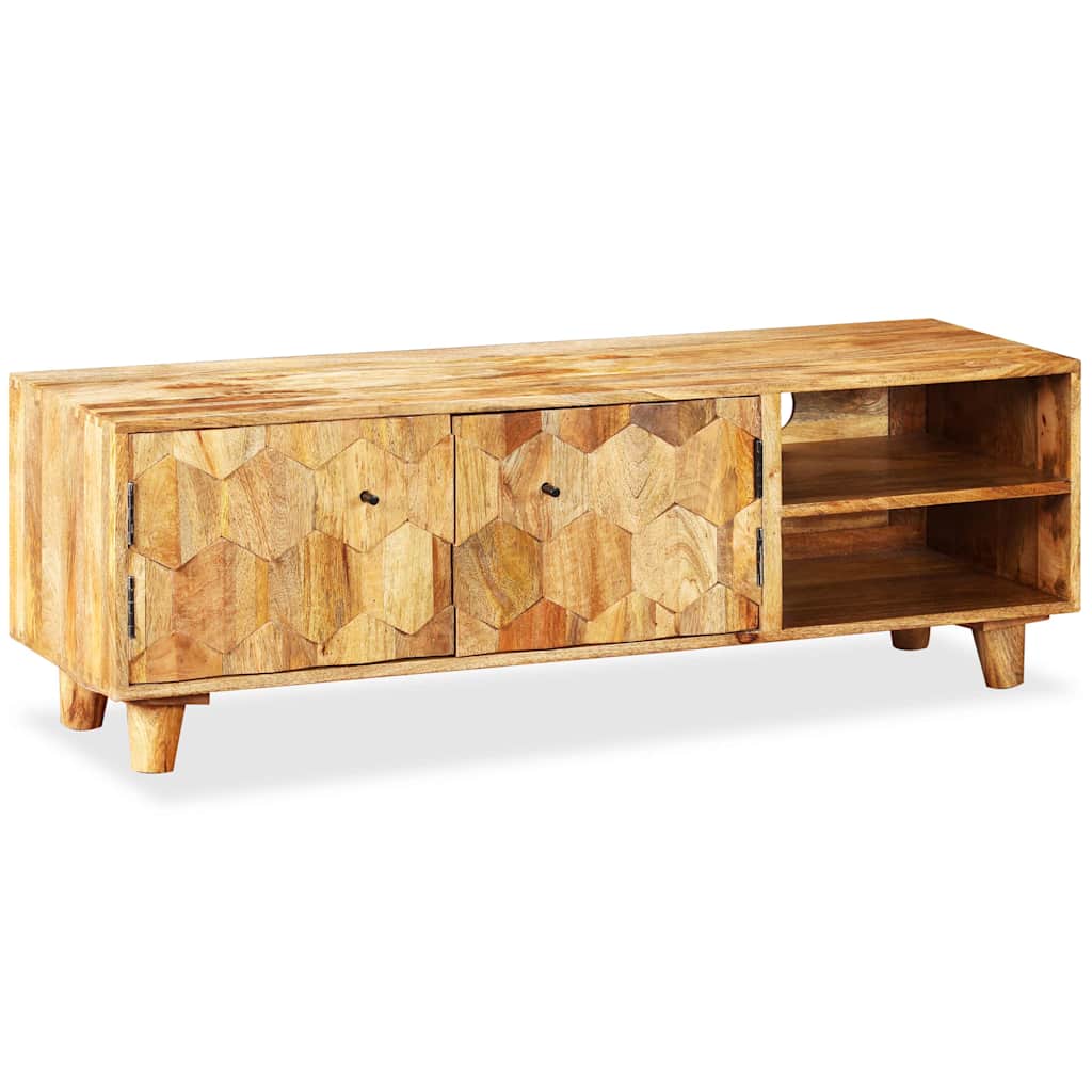 TV Cabinet | Natural Mango Wood | Solid Mango Wood | 118 x 35 x 40 cm