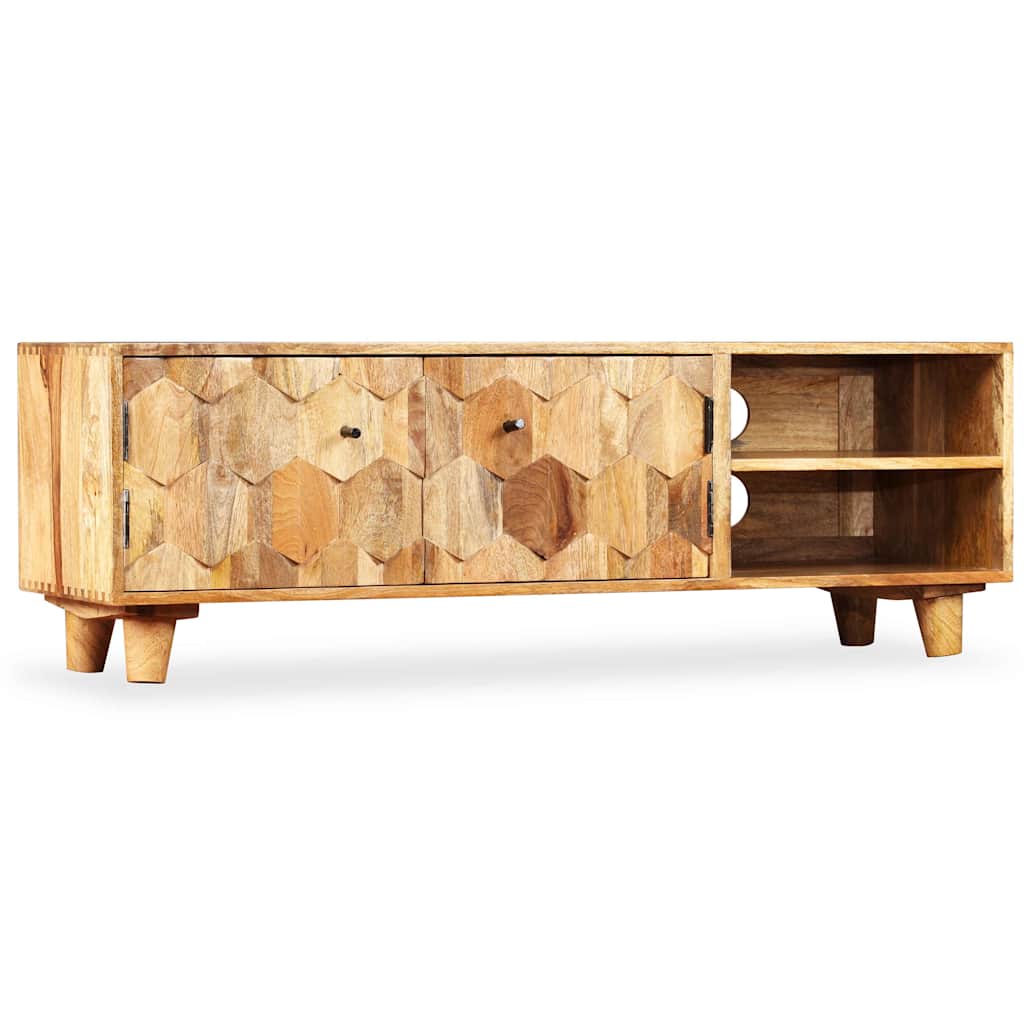 245136 vidaXL TV Cabinet Solid Mango Wood 118x35x40 cm