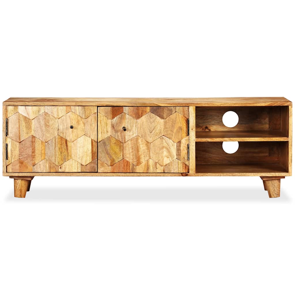 TV Cabinet | Natural Mango Wood | Solid Mango Wood | 118 x 35 x 40 cm
