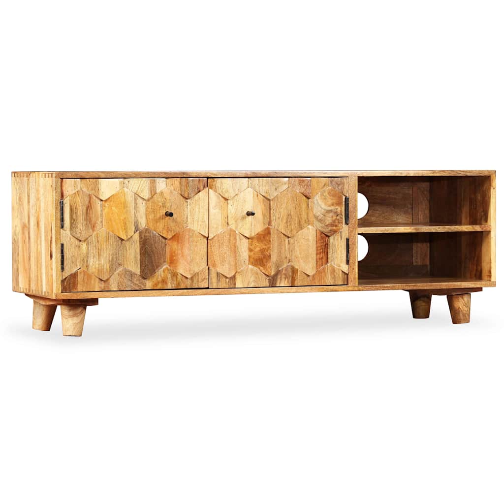 TV Cabinet | Natural Mango Wood | Solid Mango Wood | 118 x 35 x 40 cm