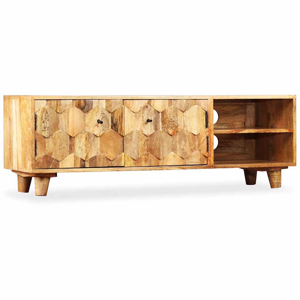 TV Cabinet | Natural Mango Wood | Solid Mango Wood | 118 x 35 x 40 cm
