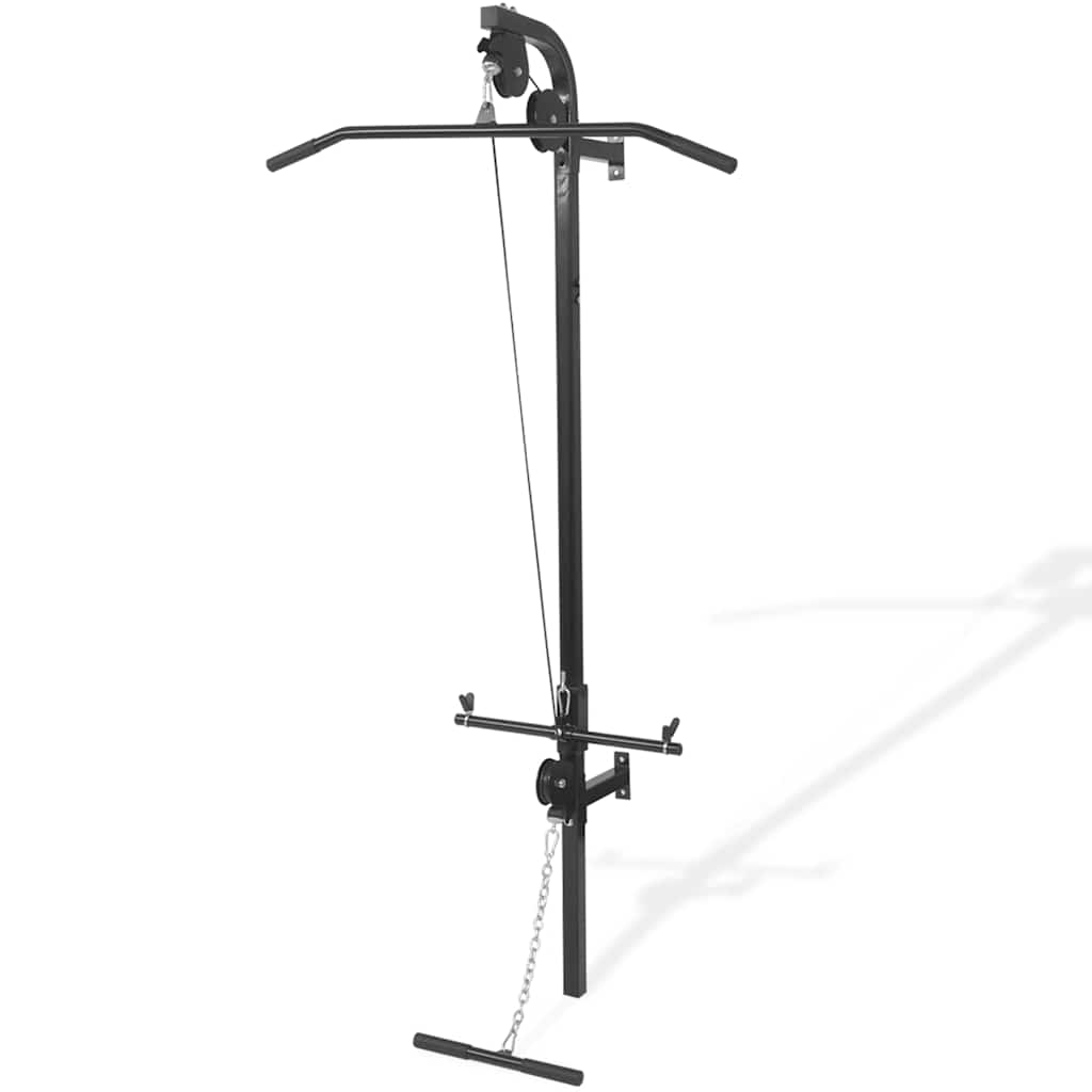91369 vidaXL Wall-mounted Home Gym with 2 Pulleys