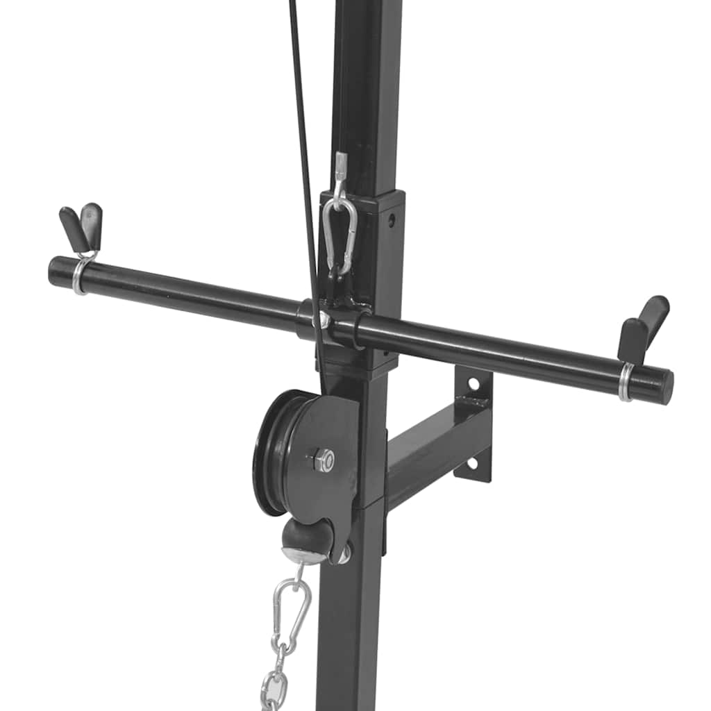 91369 vidaXL Wall-mounted Home Gym with 2 Pulleys
