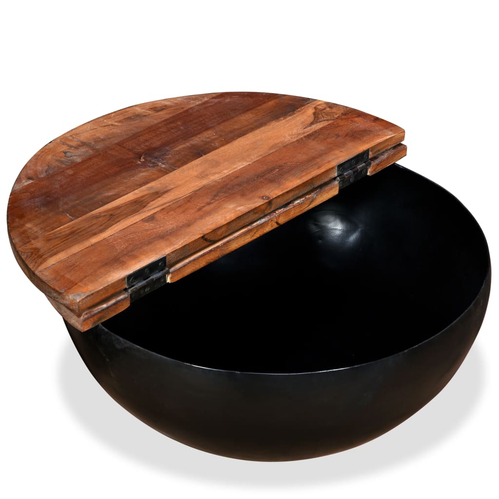 Coffee Table | Multicolour | Solid reclaimed wood and powder-coated steel