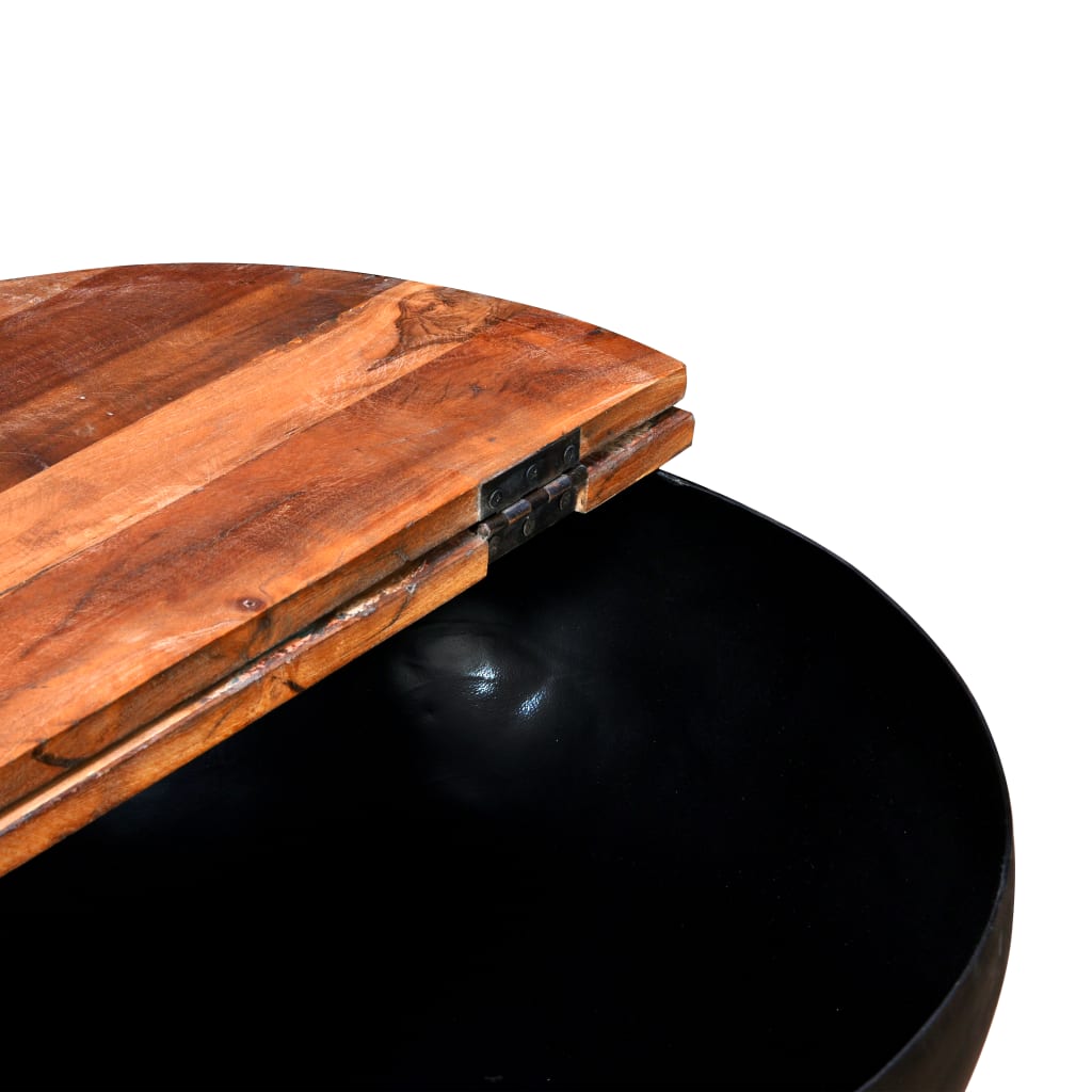 Coffee Table | Multicolour | Solid reclaimed wood and powder-coated steel