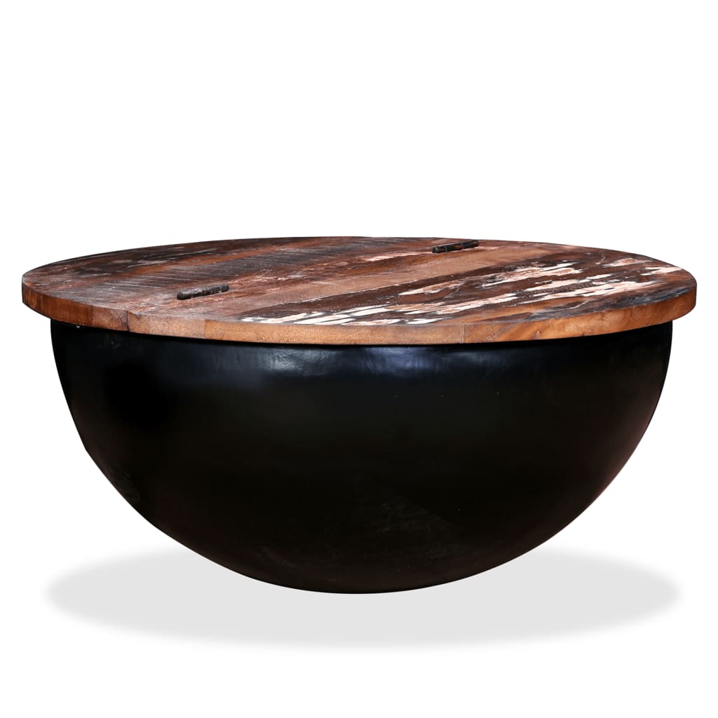 Coffee Table | Multicolour | Solid reclaimed wood and powder-coated steel