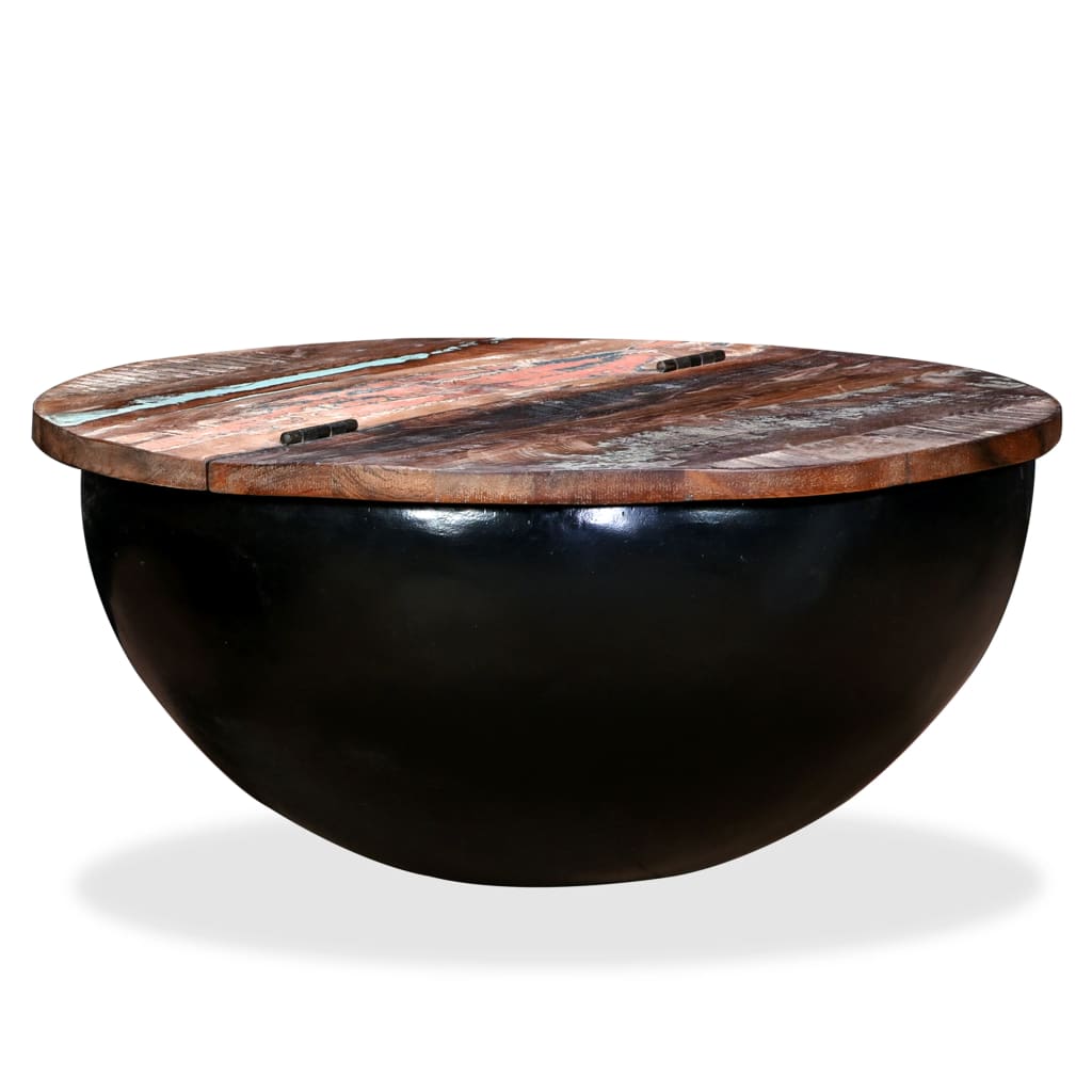 Coffee Table | Multicolour | Solid reclaimed wood and powder-coated steel