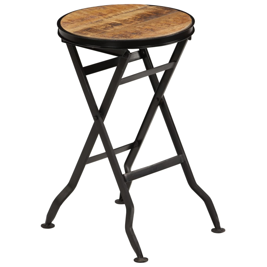 245261 vidaXL Desk with Folding Stool Solid Mango Wood 115x50x76 cm