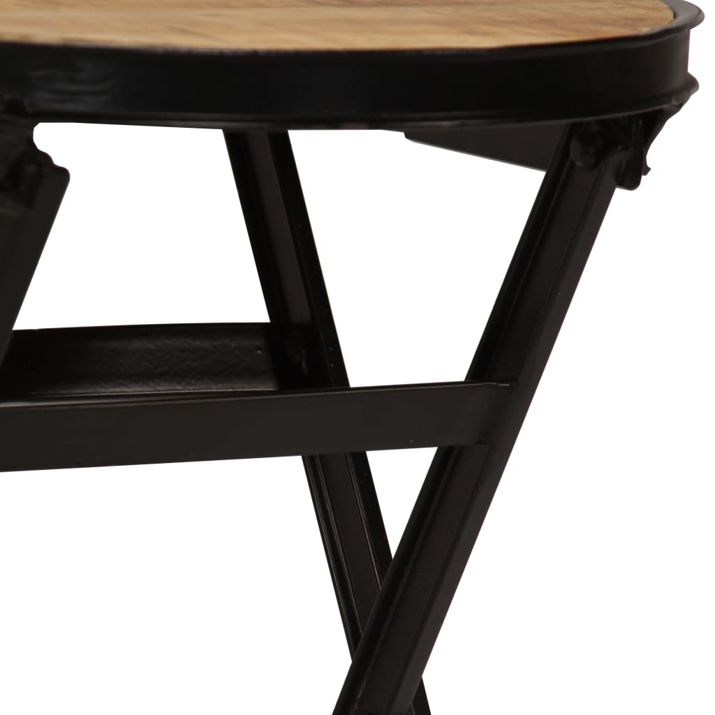 245261 vidaXL Desk with Folding Stool Solid Mango Wood 115x50x76 cm