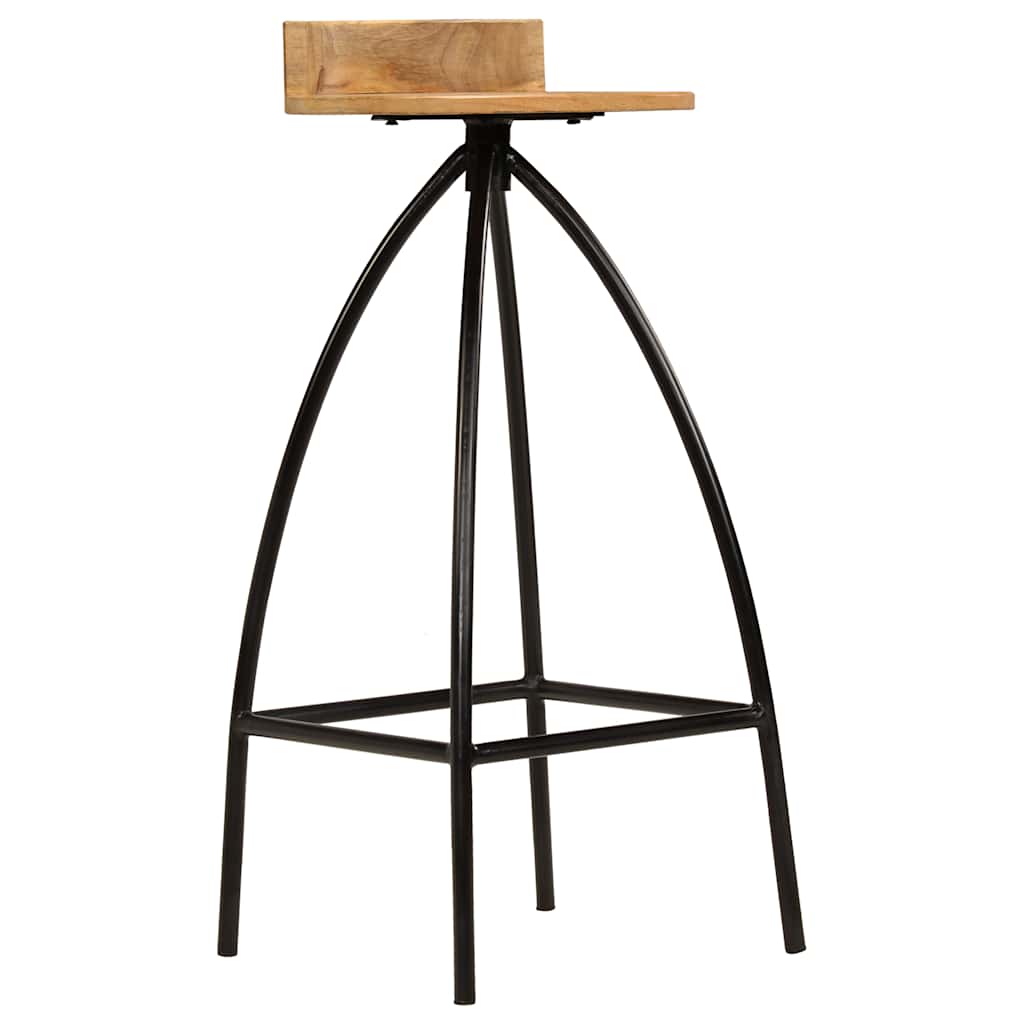 Bar Stools 2 pcs Solid Mango Wood