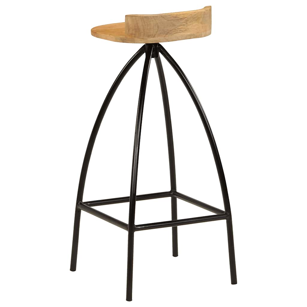 Bar Stools 2 pcs Solid Mango Wood