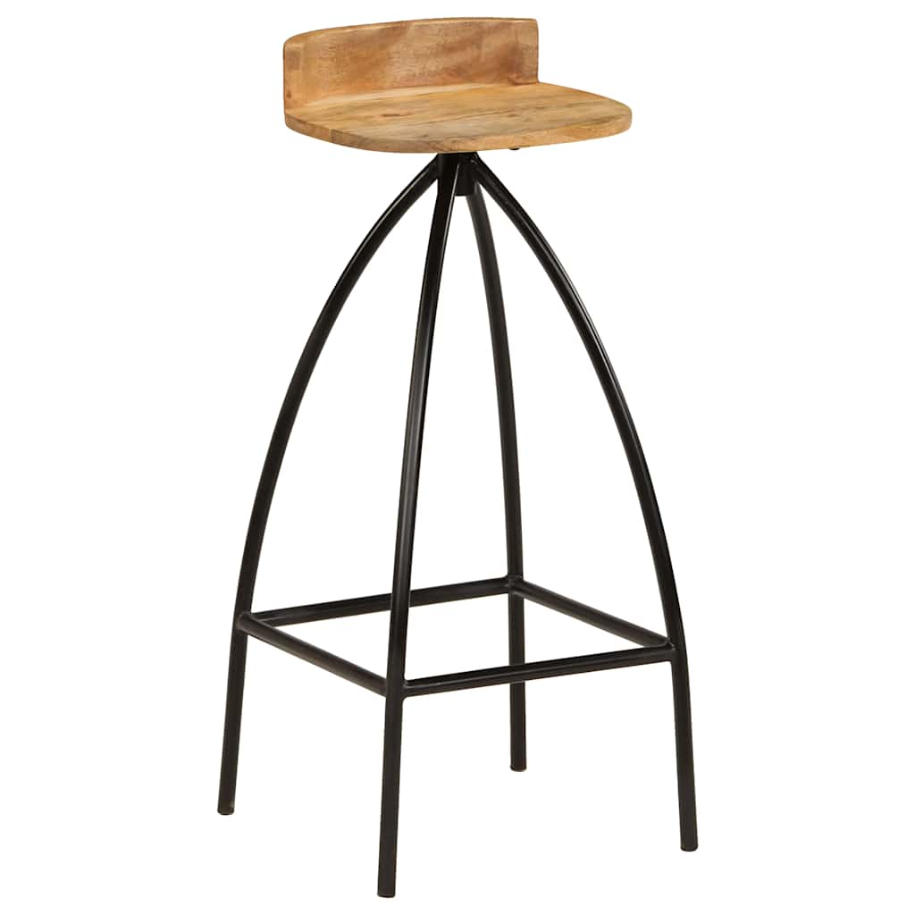 Bar Stools 2 pcs Solid Mango Wood