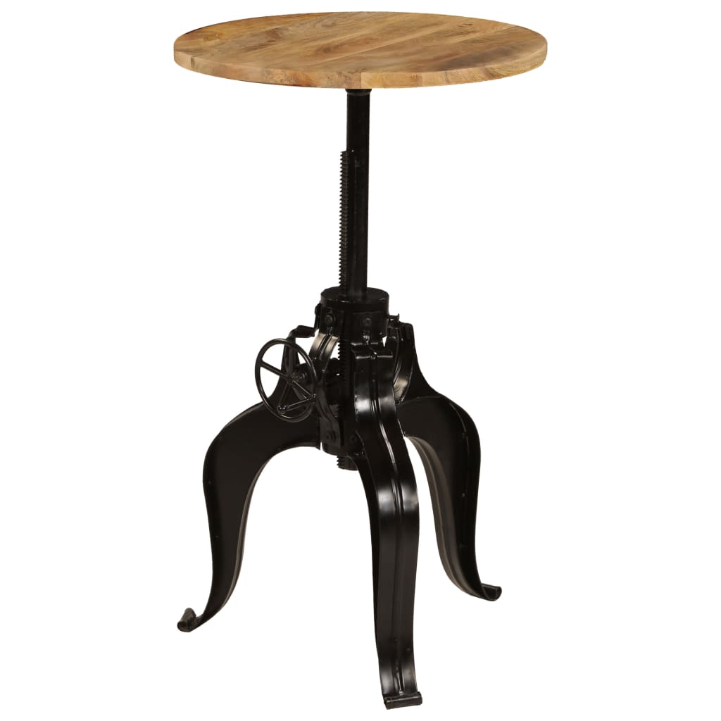Bar Table Solid Mango Wood 60x(76-110) cm
