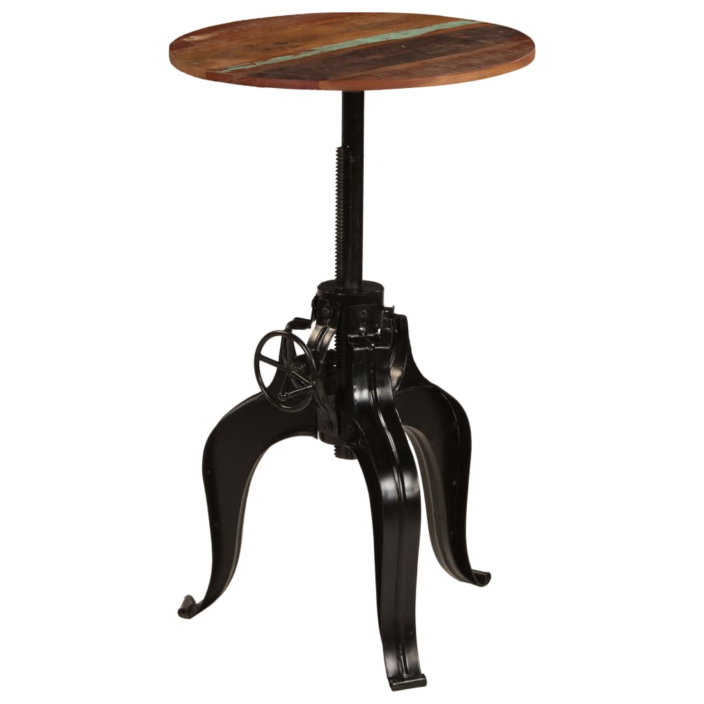 Bar Table Solid Reclaimed Wood 60x(76-110) cm