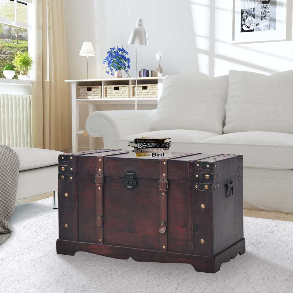 245478 vidaXL Vintage Treasure Chest Wood 66x38x40 cm