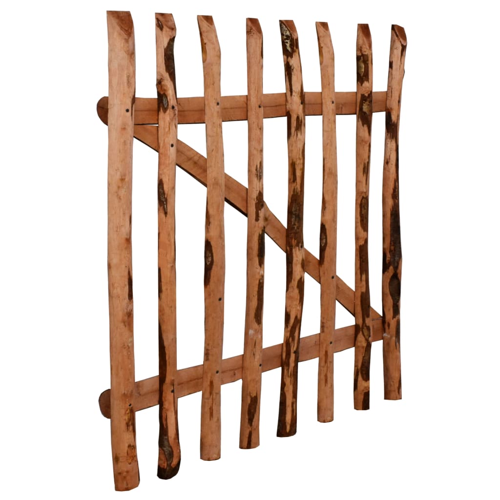 vidaXL Single Fence Gate Impregnated Hazel Wood 100x100 cm