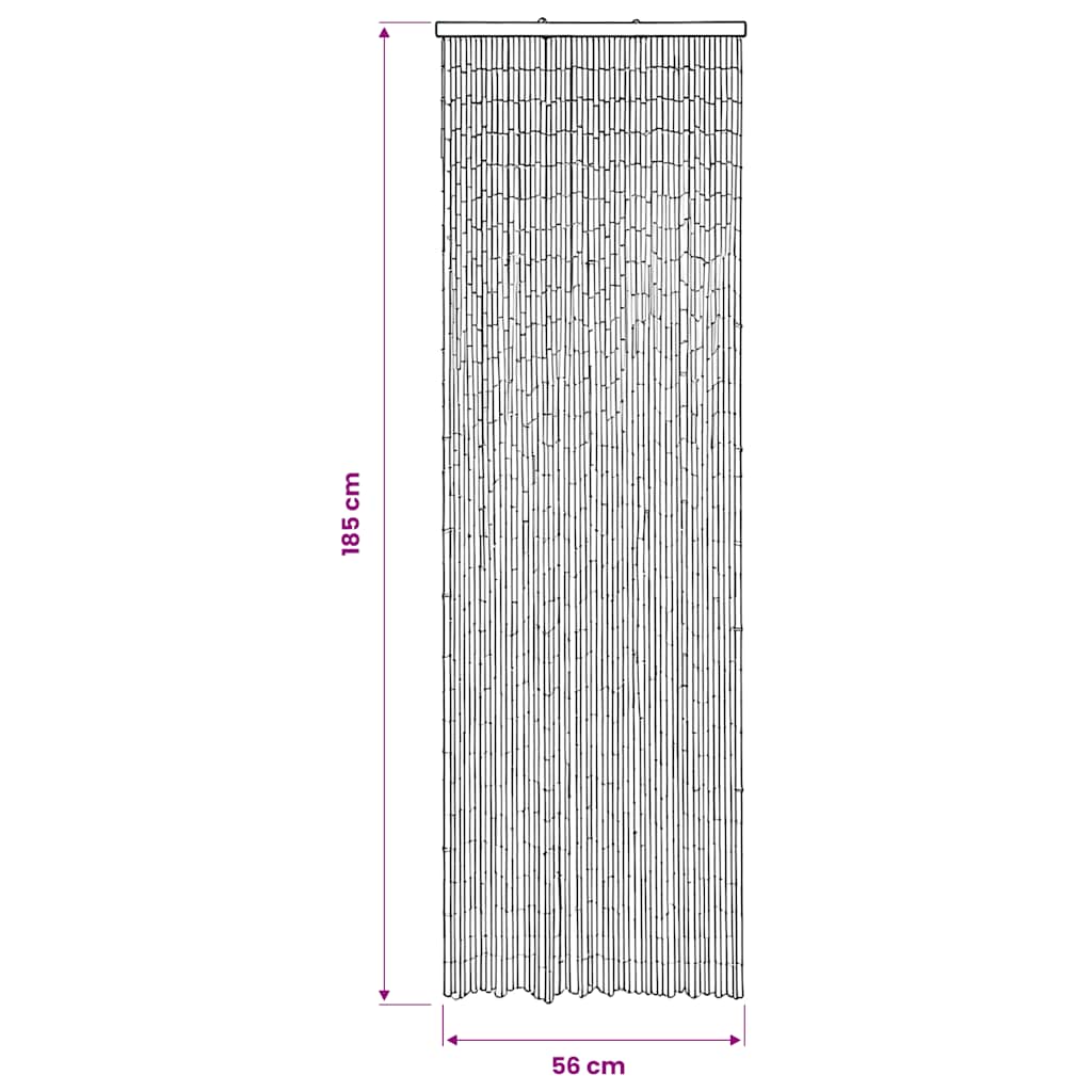 Insect Door Curtain for Campervan Bamboo 56x185 cm