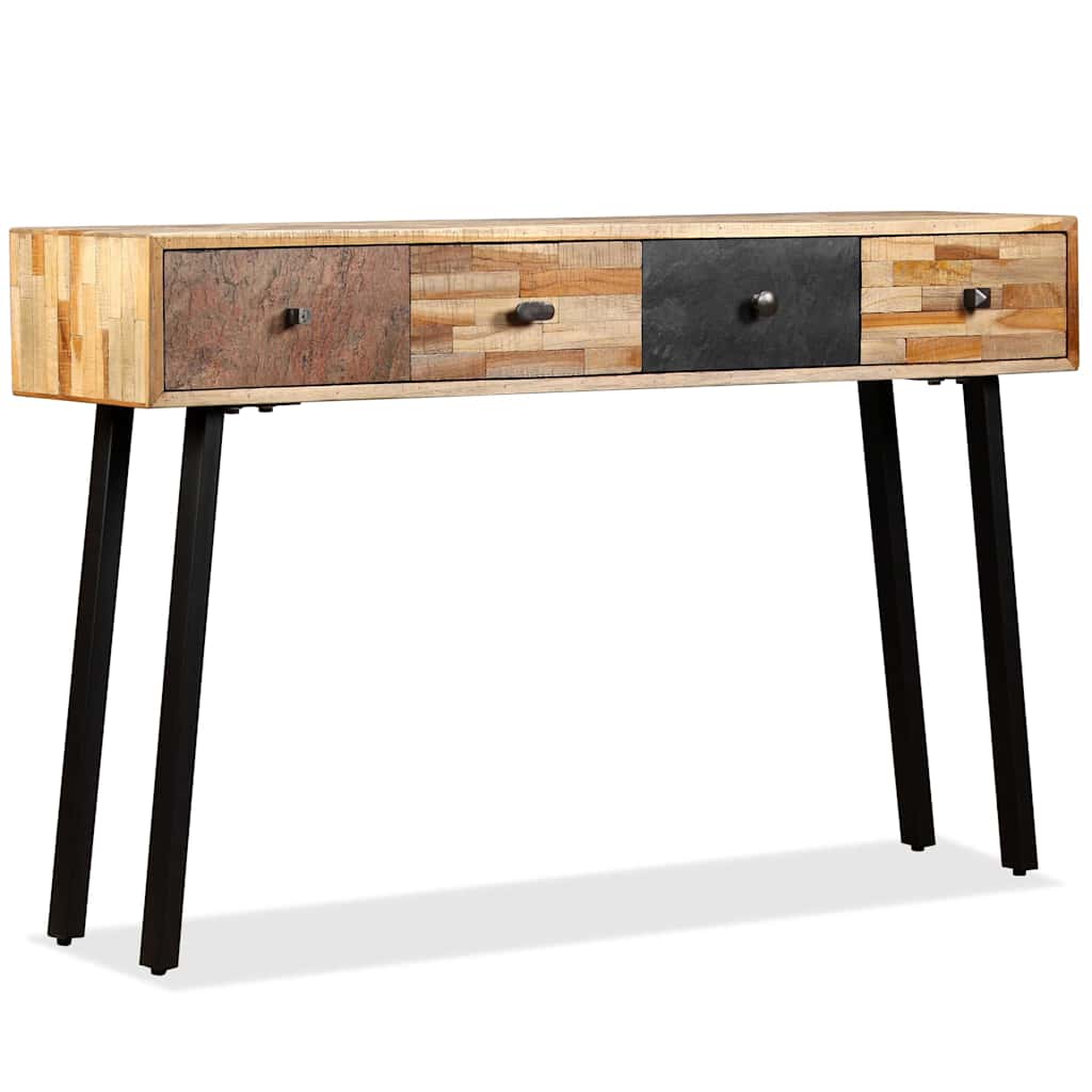 245403 vidaXL Console Table Solid Reclaimed Teak 120x30x76 cm
