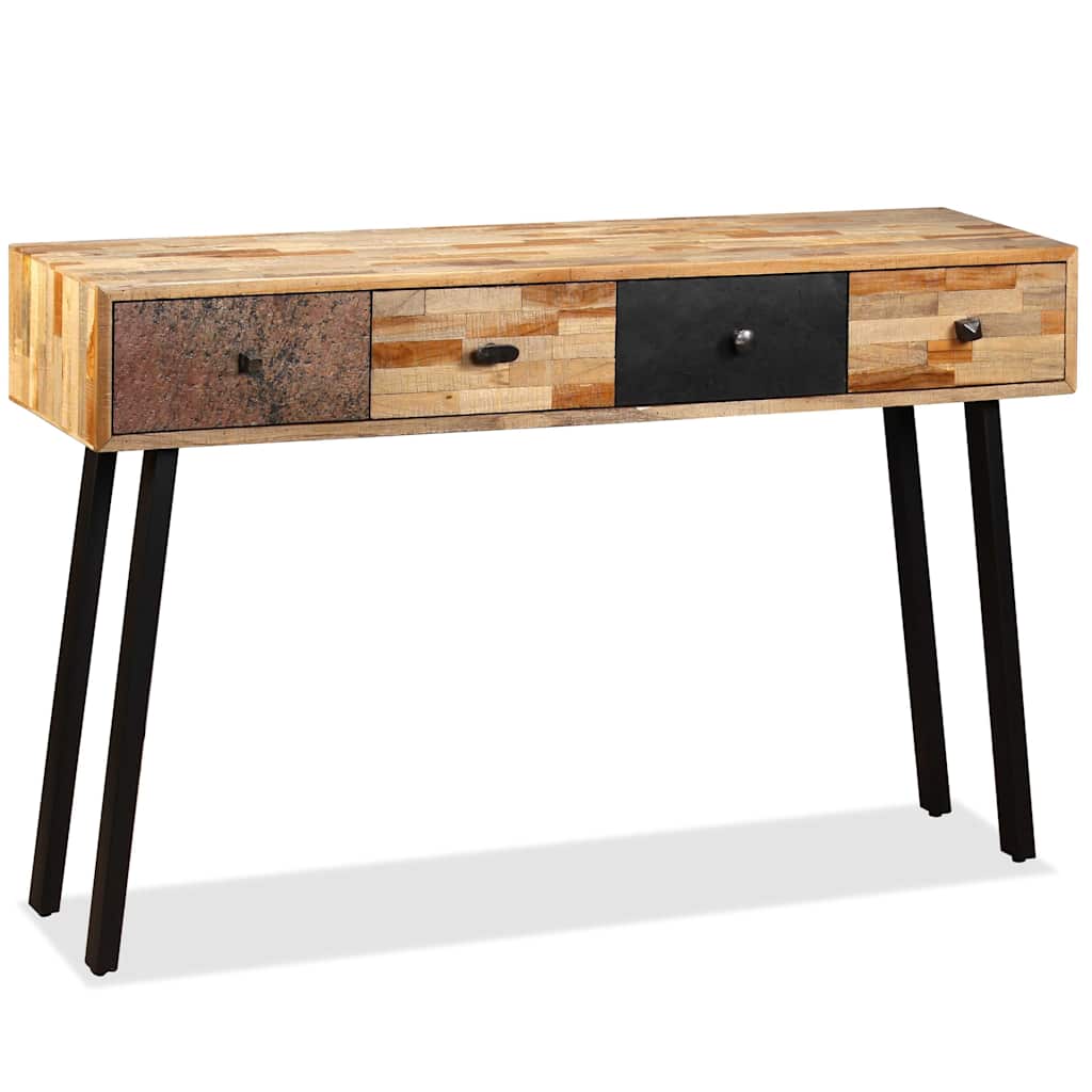 245403 vidaXL Console Table Solid Reclaimed Teak 120x30x76 cm