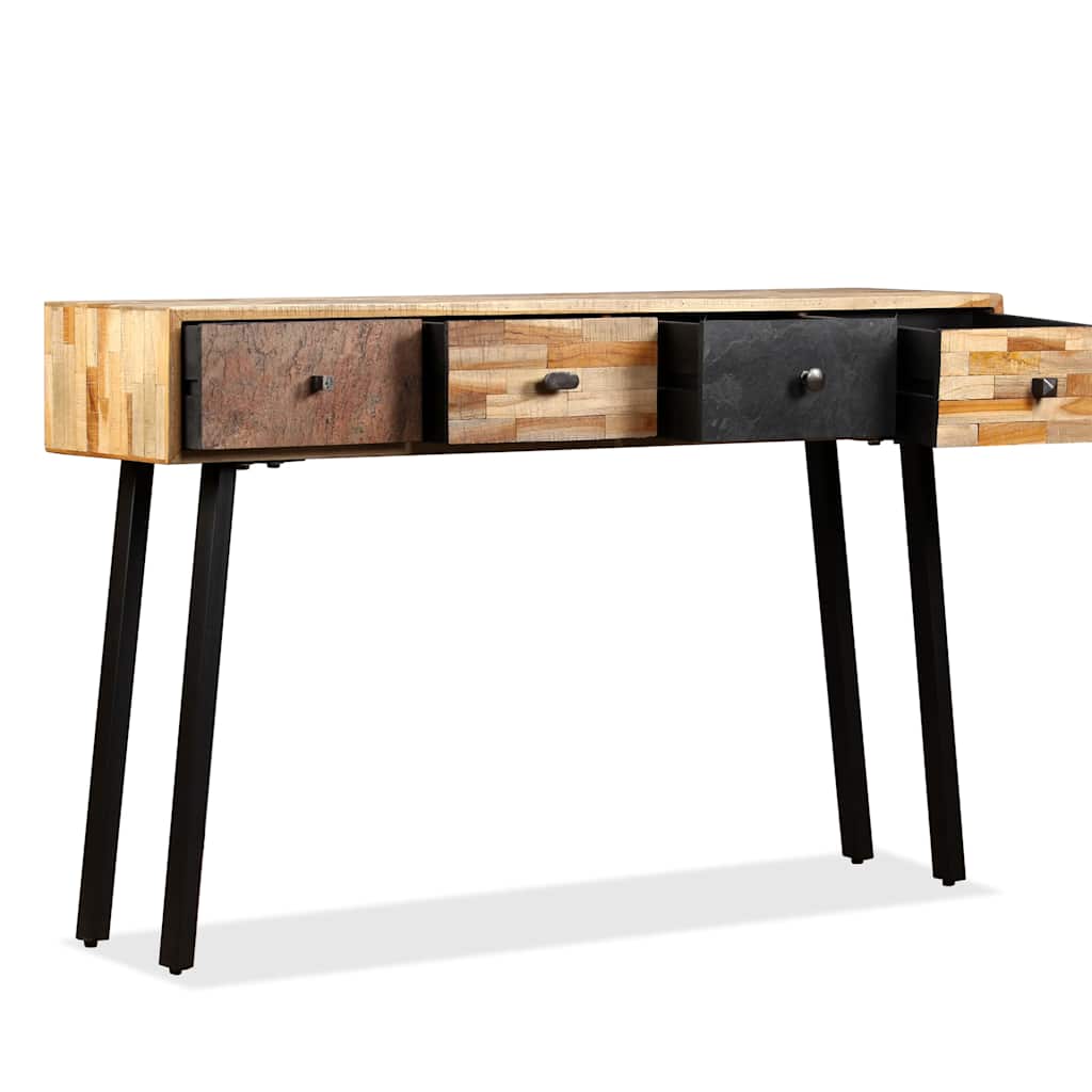 245403 vidaXL Console Table Solid Reclaimed Teak 120x30x76 cm