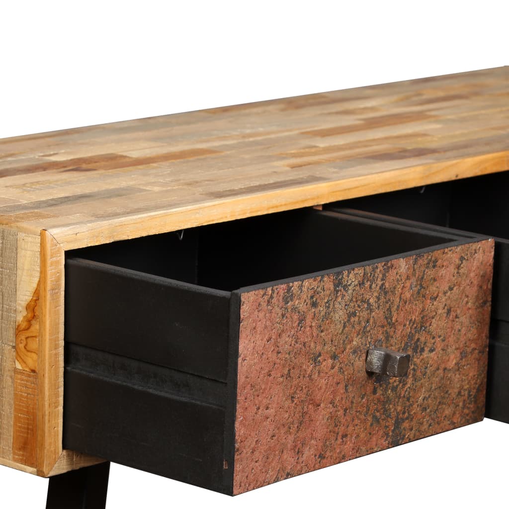 245403 vidaXL Console Table Solid Reclaimed Teak 120x30x76 cm