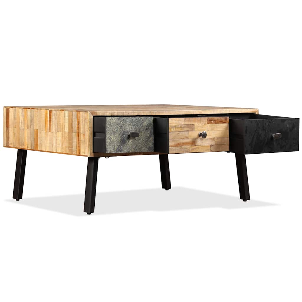 Coffee Table Solid Reclaimed Teak 90x65x40 cm