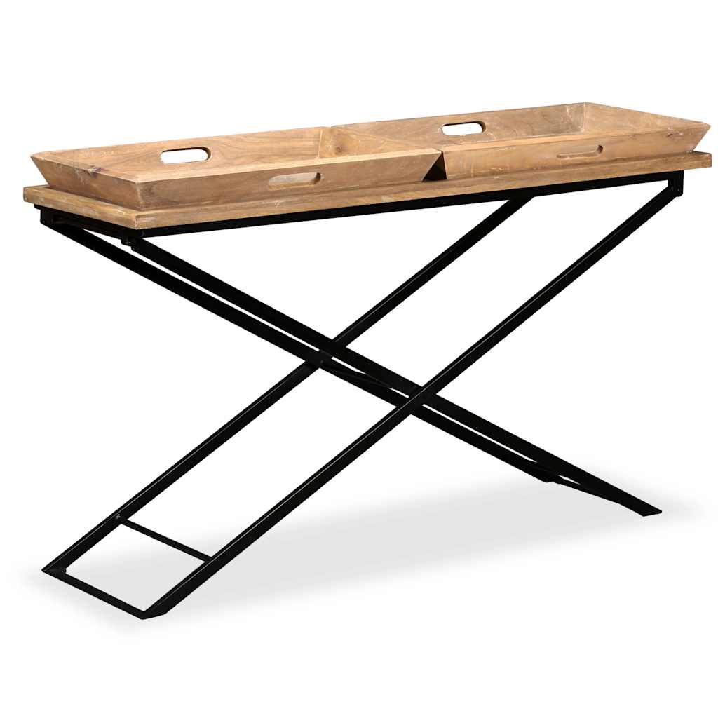 244897 vidaXL Console Table Solid Mango Wood 130x40x80 cm