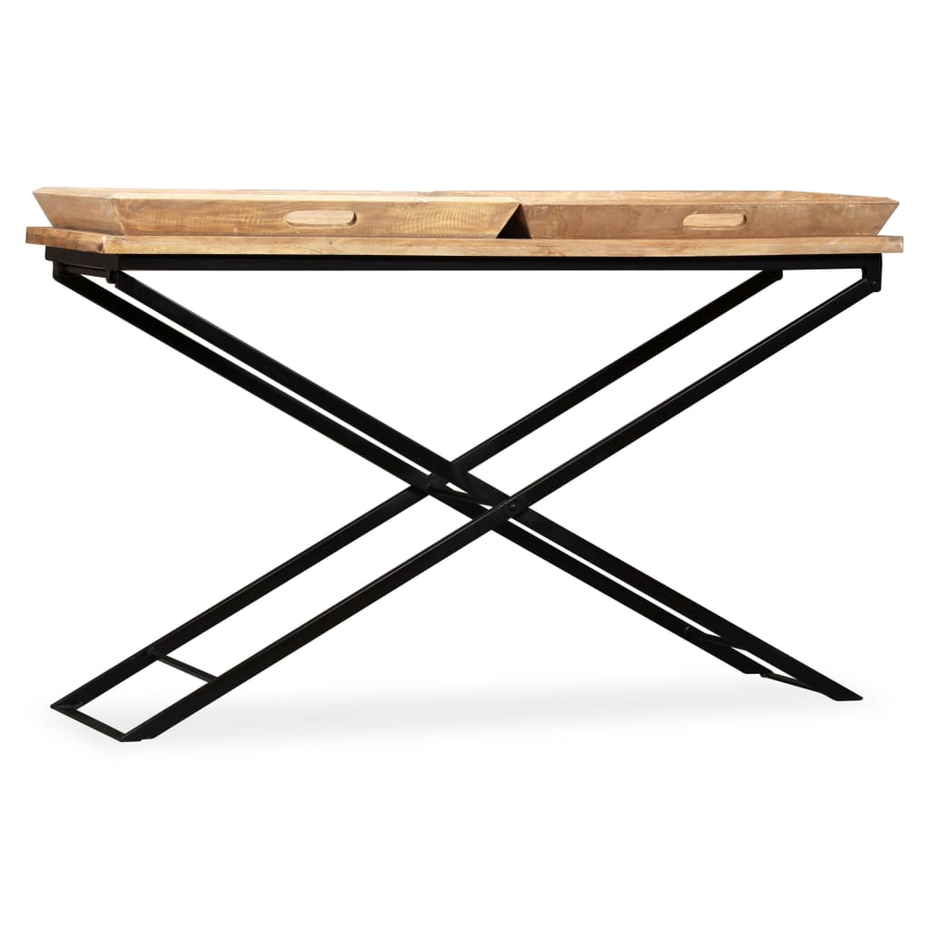 244897 vidaXL Console Table Solid Mango Wood 130x40x80 cm